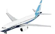 Pre-Built Model Aircraft 8CM Realistic Finished Airplane Model 1/400 for Boeing Original B737 MAX7 N7201S N7202U Accurate Scale Aircraft Miniature Airplane Model(N7201S)