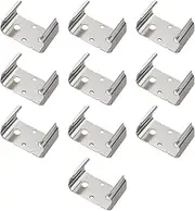 Ruiwaer 10PCS Silver 9-Volt Battery Clips Battery Holder Clip AA Double Battery Holder Fixing Clip Instrument Battery Clips Battery Support Clamp