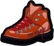 [Saspatch] Tick Magnet Hiking Boot - Parody PVC Morale Patch | Hook & Loop Backing