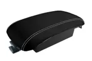 Console Lid Pull Over Cover Leather for Lincoln MKX 2007-2010 White Stitch