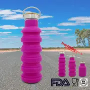 Collapsible Office Gym Sport Water Bottle Outdoor Kettle Camping Cycling BBQ Cup