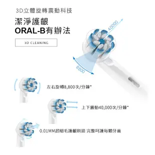 德國百靈Oral-B 敏感護齦3D電動牙刷PRO2000 (黑/粉/白) │官方旗艦店