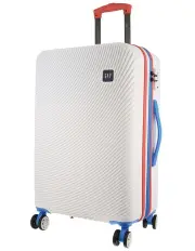 [GAP] Stripe Medium 67cm Hard-Shell Suitcase in White