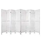 Artiss Room Divider Screen 8 Panel Privacy Wood Dividers Stand Bed Timber White