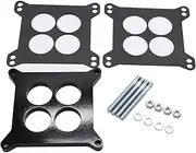 GSKMOTOR 1/2" Ported Phenolic Carburetor Spacer 4bbl Fits Holley SB Chevy Ford SBC BBC BB