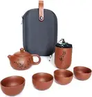 Portable Tea Set Handmade Purple Claytea Set,Chinese Tea Set,Kung Fu Tea Set,Por