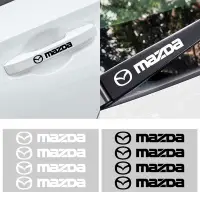 在飛比找Yahoo!奇摩拍賣優惠-MAZDA 4pcs 汽車雨刮器裝飾貼紙門把手防撞標誌貼花汽