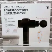 Sharper Image Powerboost Deep Tissue Massager With Case Massage Gun Msrp $99