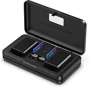 NP-FW50 Battery Multifunctional Charger Set (Including Two NP-FW50 Batteries) Compatible with Sony NEX-7/5N/F3/5R/6/3/3A/3D/3DW/3K/3KS/5/5A/5C/5D/5DB/5HB/5K