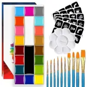 20 Colors Body Face Paint Cosplay Makeup Palette Kit, Professional Face Painting