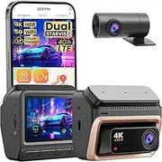 DDPAI 4K Dash Cam Front and Rear, 4K+1080P Dash Cam, Dual STARVIS 2 Sensors,5G WiFi GPS, Dashcam with Free 32GB eMMC,Night Vision,3" IPS,HDR,ADAS,24H Parking Mode,Loop Recording G-Sensor, Z60 Pro