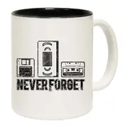 Never Forget Floppy Vhs Tape Retro Mug Cup