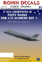 1/72 Ronin Decals F-35A Lightning II Paint Masks for Academy Kit