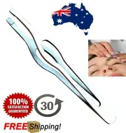 Professional Eyebrow Tweezers Plucker Puller Hair Remover Slanted Pointed Tip