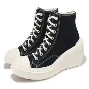 Converse Chuck 70 De Luxe Wedge Black Women Casual Platform Heels A06478C