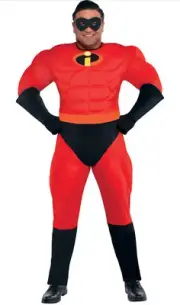 DISNEY The Incredibles MR INCREDIBLE Halloween Costume Size: Adult XXL 48-52 NEW
