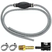 Five Oceans Marine Boat Fuel Line, Universal Outboard Fuel Line with Primer Bulb, 6 Ft Long, Reinforced EPA/CARB, Compatible with Ethanol Blended Fuels