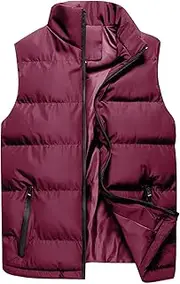 [Generic] Men's Winter Vests Sleeveless Quilted Jackets Lightweight Outerwear Jackets Warm Puffer Vest Waterproof Down Vest