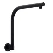 Matte Black Stainless Steel Swivel Wall Shower Arm Bathroom Gooseneck Outlet