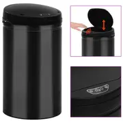 Automatic Sensor Dustbin 40 L Carbon Steel Black vidaXL