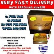 Cigarette Holder Pipe Magic Life Slim 6mm Or Regular 8mm Full Box 12 Packs