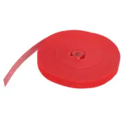 Hook and Loop Straps 0.8 in x 65 Ft, Adjustable Cinch Straps Cable Straps, Red