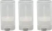 3PCS 15 Gram Empty Deodorant Tubes Oval Lip Balm Containers Refillable Deodorant Stick Lotion Bar Sticks Chapstick Tubes Clear