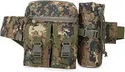 Outanaya Camouflage Sports Waist Bag Multifunctional Outdoor Fanny Pack for Running Hiking and Travel Lightweight Durable and Convenient Storage for Phones Keys and Essentials