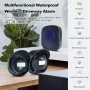 656ft Long Range Driveway Alarms Wireless Outdoor Motion Sensors System P3L7