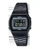 【金台鐘錶】CASIO 卡西歐 電子(中性錶) LED燈 熱門復古款 黑色不銹鋼錶帶(反轉液晶) B640WBG-1B