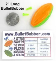 2" Bullet Bobber STEERABLE FLOAT - Crappie Bluegill Perch Jigging and Drifting
