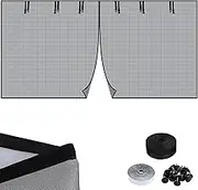 Garage Door Screen Magnetic Closure Garage Screen Door Mesh PET Retractable Curtain Cover with Weighted Bottom 16x7Ft for 2 Car Courtyard Studio(Black,16*)