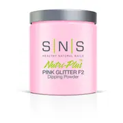 SNS Nail Dip Dipping Powder Natural PINK GLITTER F2 16oz 448g