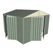 Build-a-Shed 3.0 x 3.0 x 2.3m Dual Double Hinged Door Shed - Green