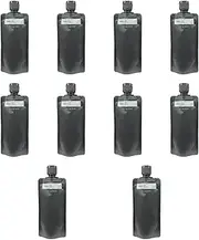 TENOL 10 Pieces Travel Pouches for Toiletries 3 Oz Containers Leakproof for Conditioner Pouch Shampoo Travel Accessories, Black