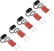 YDuupxe 5pcs 50A Double Pole Storage Battery Quick Plug Connector with 10 Pcs Terminals Red Connector Kit for Electric Vehicles