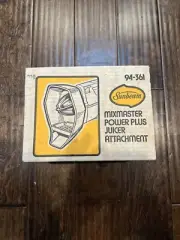 NEW VINTAGE SUNBEAM JUICER ATTACHMENT # 94361. FOR MIXMASTER POWER PLUS/ VISTA