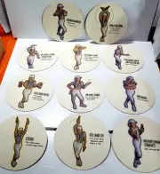 Coors Light Coors Female Referees Lot of 11 Beer Coasters 4" Diameter Very Rare
