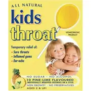 Key Sun Zinke Kids Throat Pine-Lime 10 Lozenges