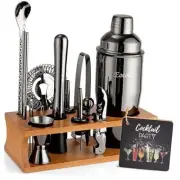 Bartender Kit Cocktail Shaker Set with Stand Bar Tool Bar Set for Drink Mixing