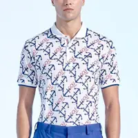 在飛比找momo購物網優惠-【PING】男款GOLF海錨吸濕排汗抗UV短袖POLO衫-白