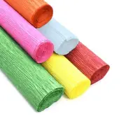 Wrapping Packing Crepe Handmade Crinkled Paper 250x50 cm - Pack of 6 Rolls.
