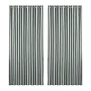 2X Blockout Curtains Blackout Window Curtain Eyelet 300x230cm Grey