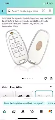 OFFCURVE for Hyundai Key Fob Case Cover Key Fob Shell Case
