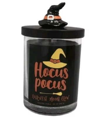 Halloween HOCUS POCUS Candle With Witch Hat Lid NEW 8.5 oz Witches