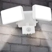 Depuley Security Lights Motion Sensor Light Outdoor -20W Pir Sensitive Security Lights Wall Fixture Lamps Waterproof Floodlight for Garage Yard Patio Pathway Porch Entryways-White Without Plug