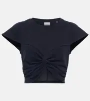 [Isabel Marant] Isabel Marant Zineae cotton jersey crop top AU 8 black