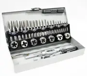 32pc Professional Metric Split Tap & Die Set Hand Taps Wrench Dies M3-M12