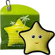 Children's Sand Rubber, Skin-friendly Sand Remover, Lightweight Starfish Shape Design with Keychain, Beach Supplies for Holidays, Adventures