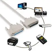 Printer Data Line,DB25 Serial Wire,Polyethylene HDPE Inner Insulation,Strong Anti-Interference Ability for DB25 Serial Cable 25 Pin Extension Cable Printer Copier Data Line Male